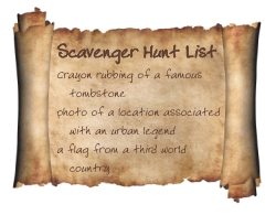 Scavenger Hunt List Ideas Scavenger Hunt List Ideas