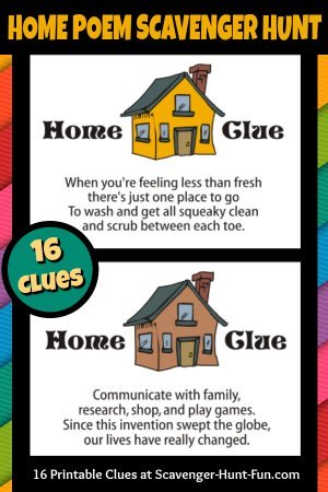 Around The Home Poem Clue Hunt