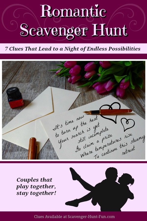 Romantic Scavenger Hunt and Couple Valentine Scavenger Hunt Clues
