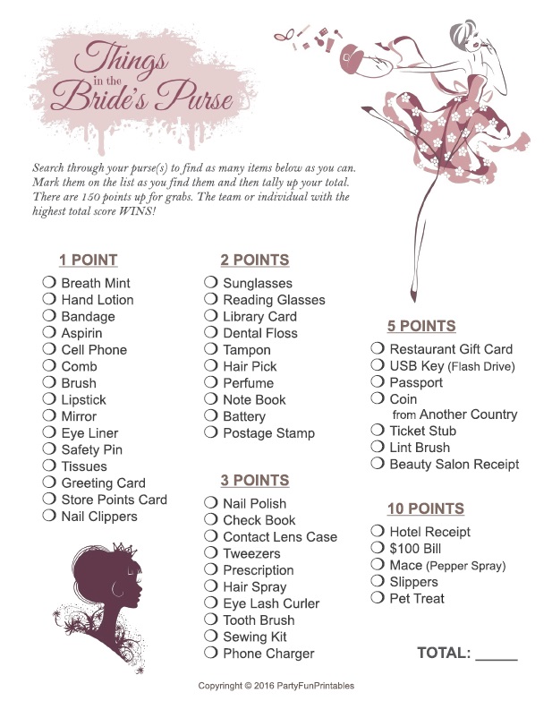 Rose Gold Theme - Scavenger Hunt | Bridal Shower Game – Your Party Games