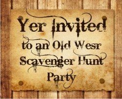 Scavenger hunt party invitation